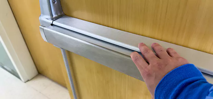 Installing a Push Bar on a Door Woodland